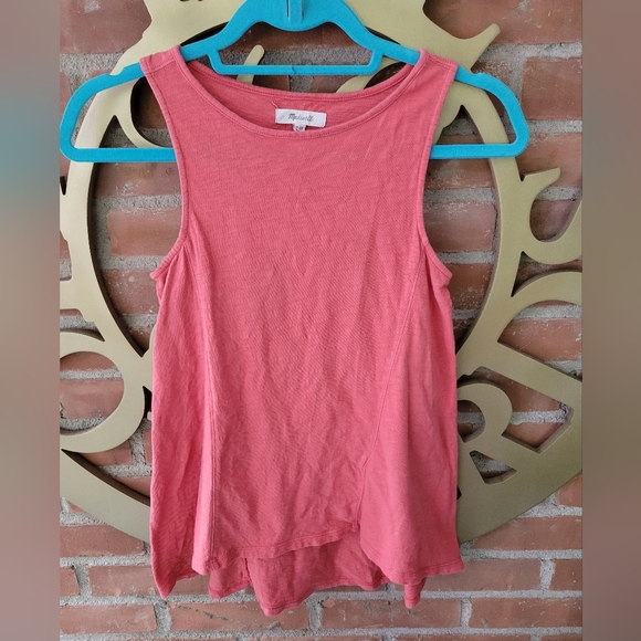 Madewell Tops - Madewell 🍉Watermelon🍉 XXS High Low Tank Top
